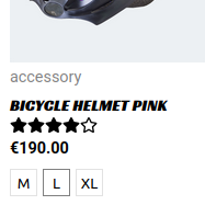 Screenshot of Bicycle shop website
